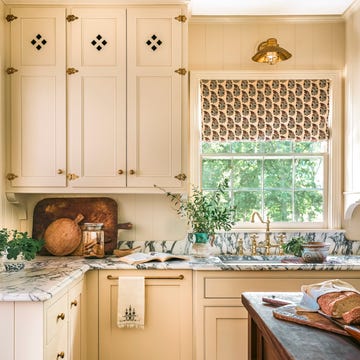 kitchen marble countertops and wooden island
